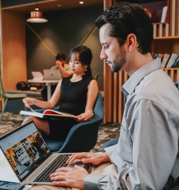 Man on a laptop